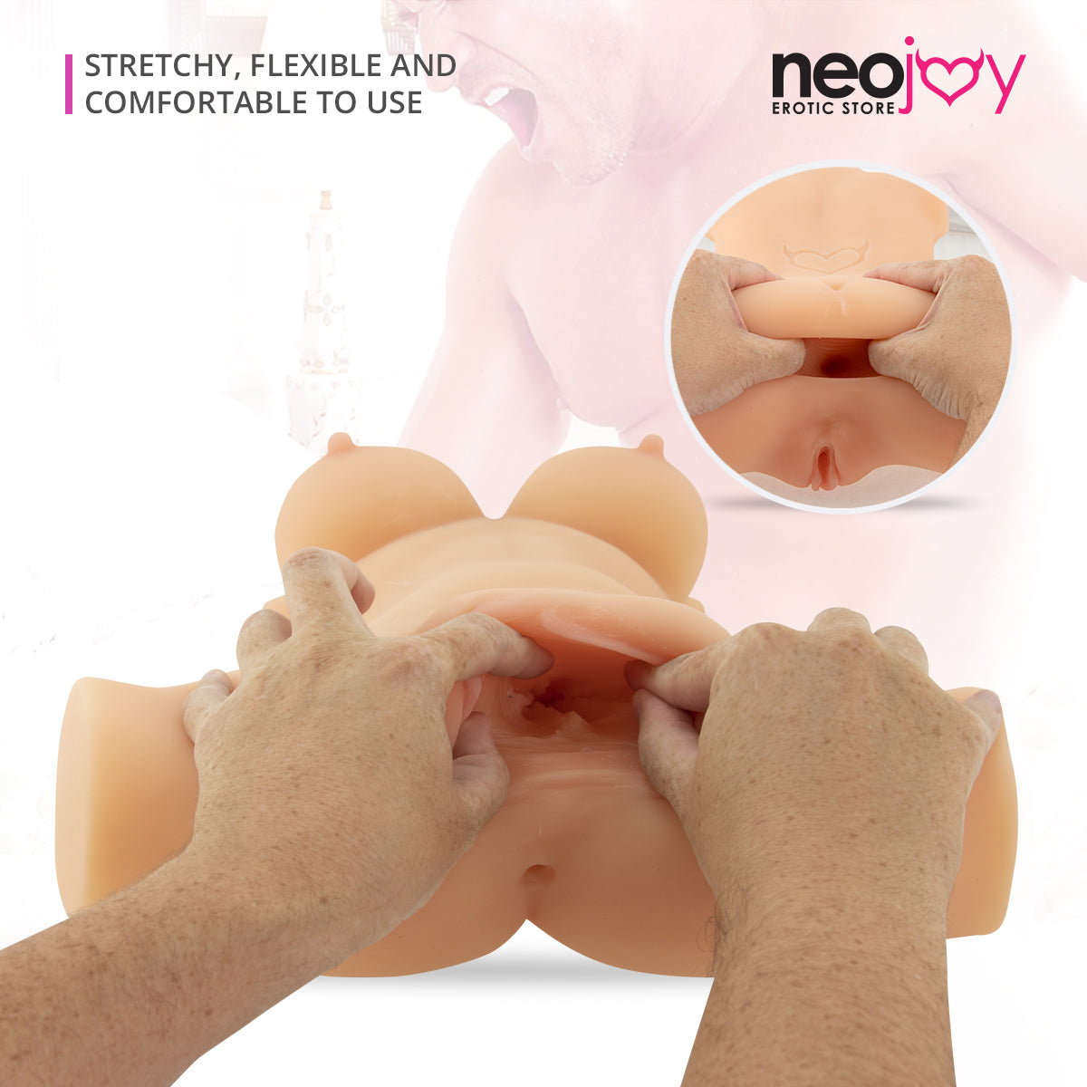 Neojoy Candy Cummin Realistic Sex Doll Vagina and Ass TPE Flesh - Medium - 7.5Kg