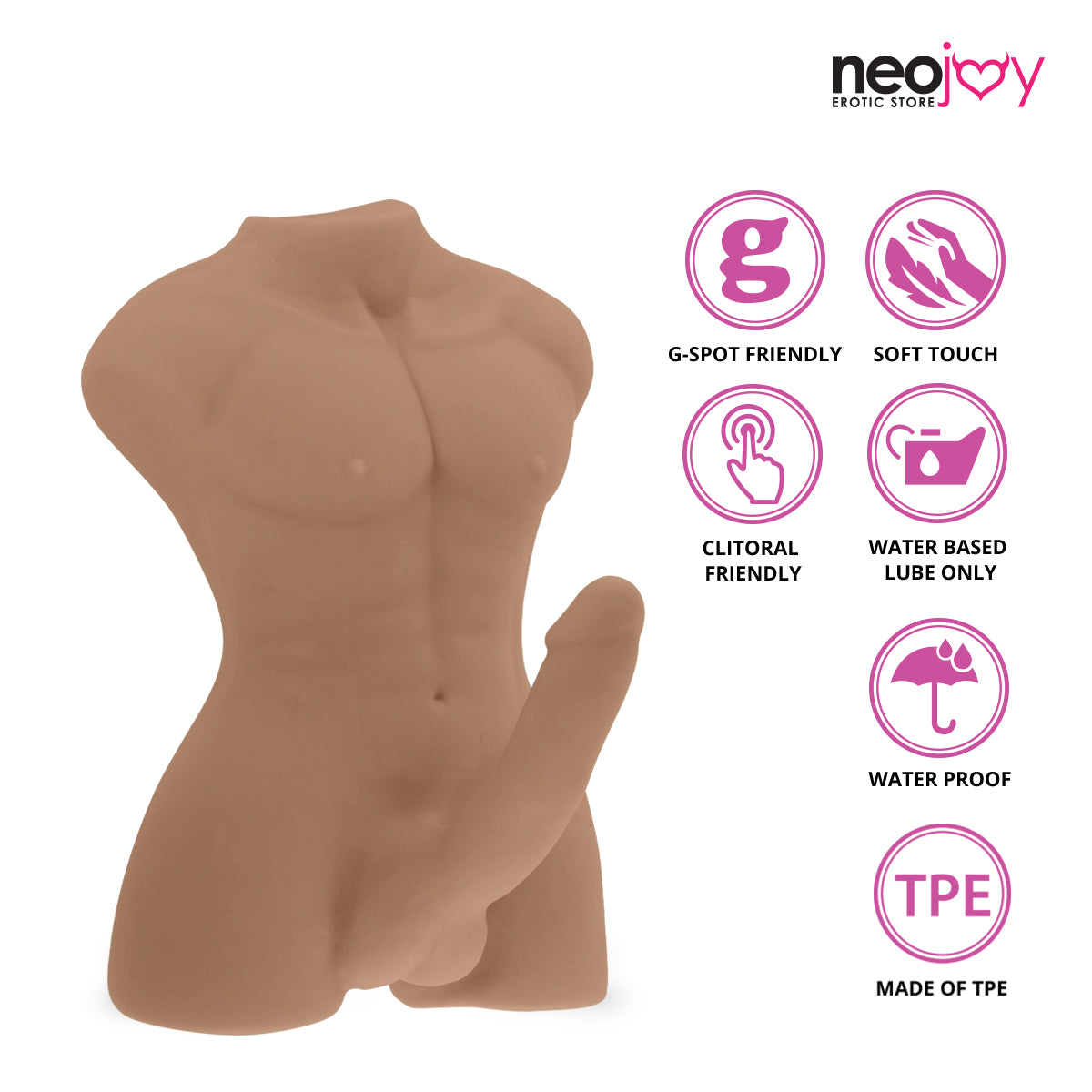 Neojoy Realistic Dildo Male Sex Doll TPE