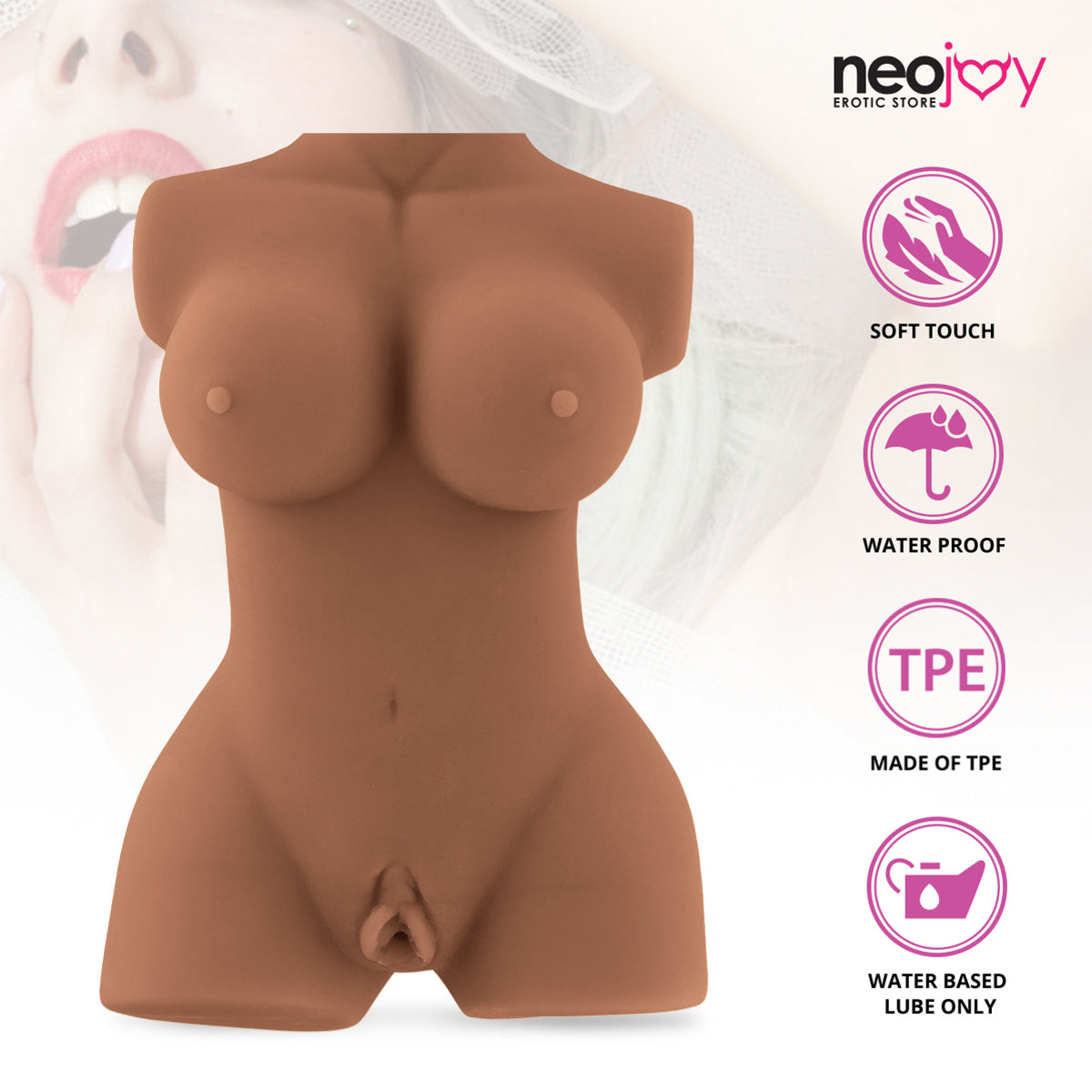 Nicki Sex Love Doll TPE with Realistic Ass and Vagina -Brown- Medium 5.5kg
