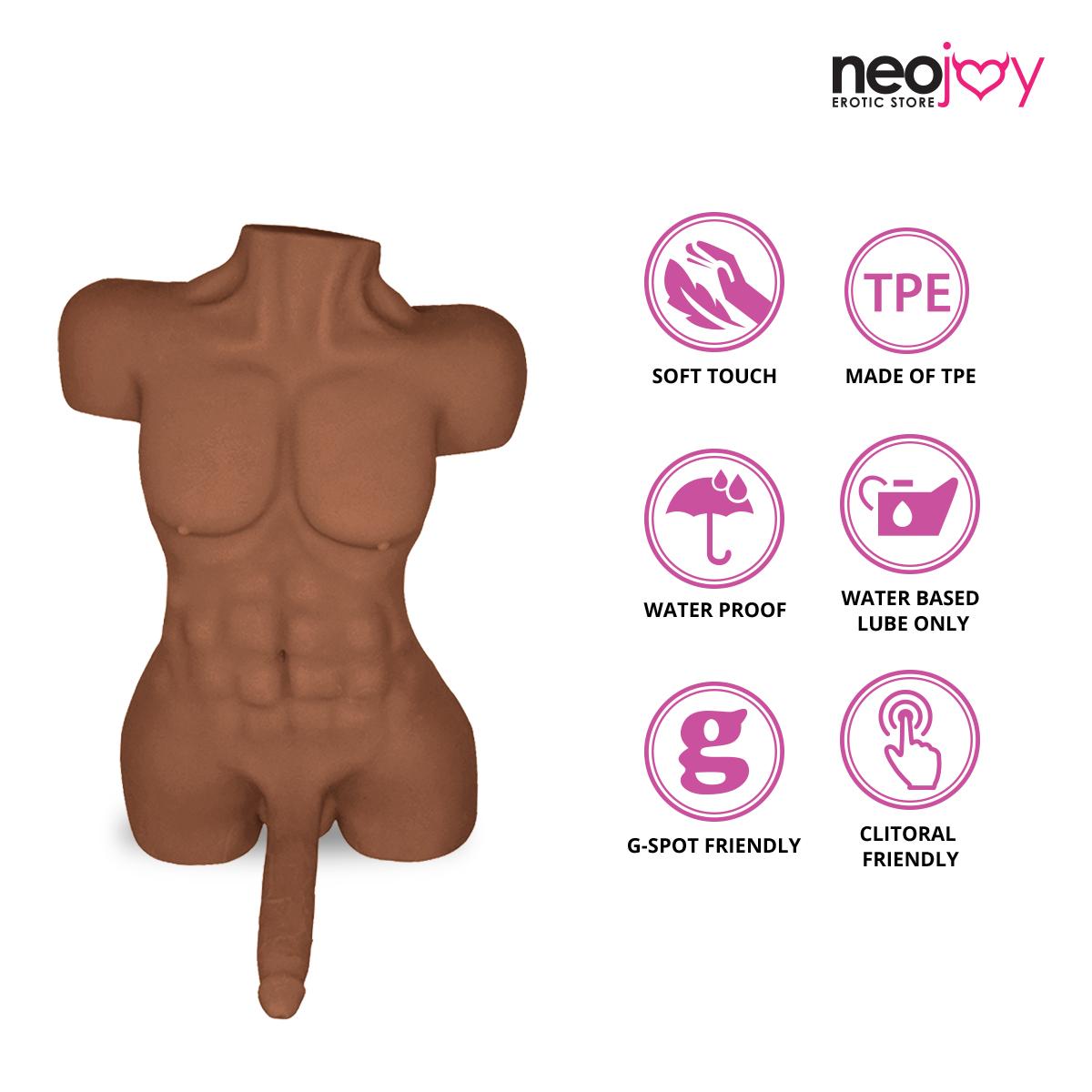 Neojoy Realistic Dildo Male Torso Sex Doll TPE - 11.8KG