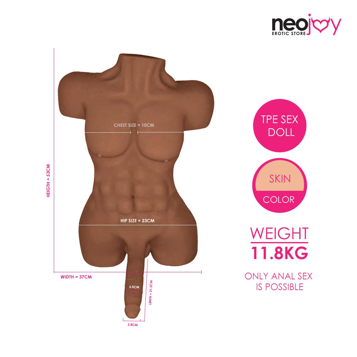 Neojoy Realistic Dildo Male Torso Sex Doll TPE - 11.8KG