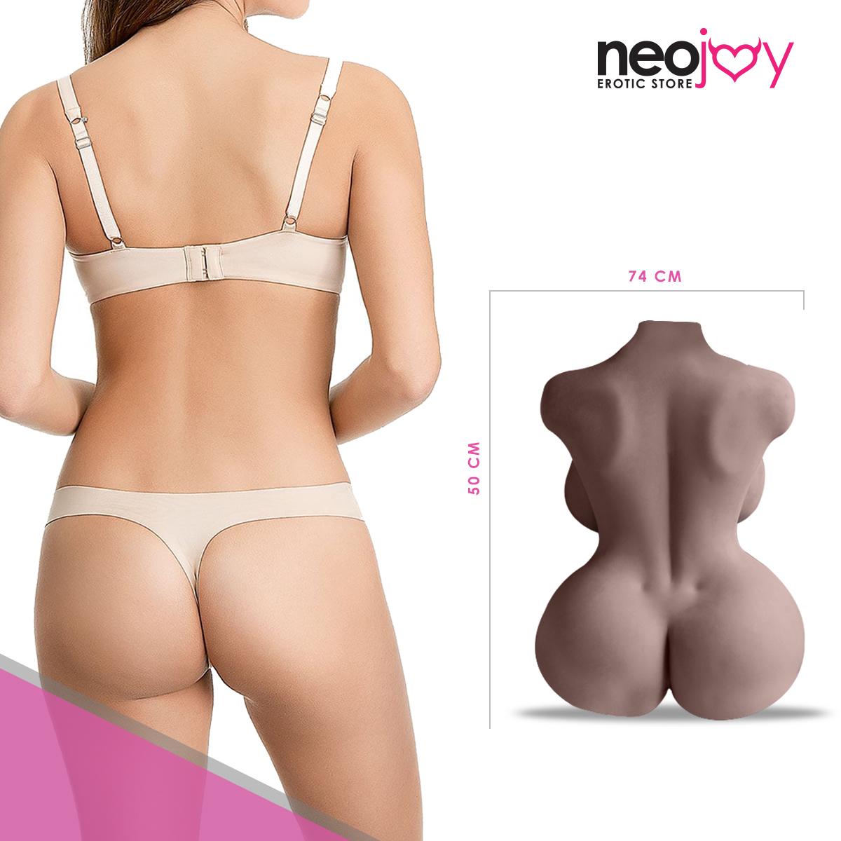 6YE Torso & Head - Realistic Sex Doll Torso With Head Connector - Black- 14kg