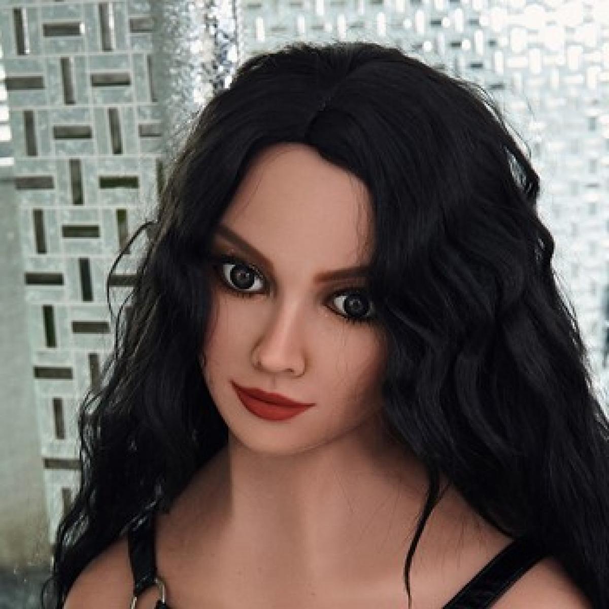 Neodoll Racy Hellen - Sex Doll Head - M16 Compatible - Brown - Lucidtoys