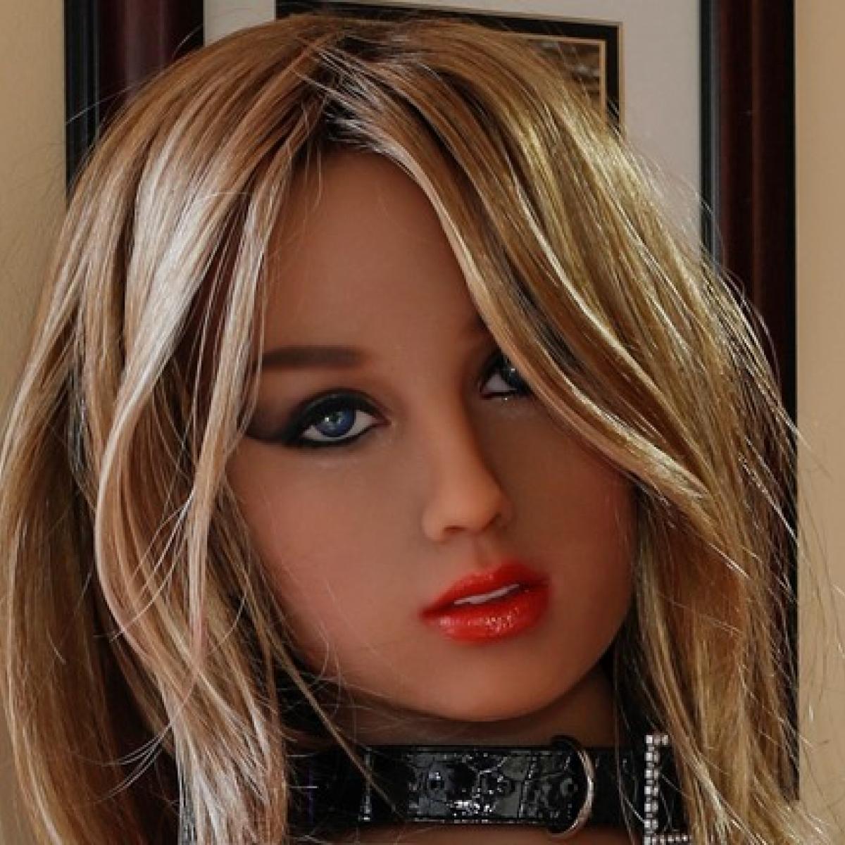 Neodoll Sweet Heart Rebecca - Sex Doll Head - M16 Compatible - Tan - Lucidtoys