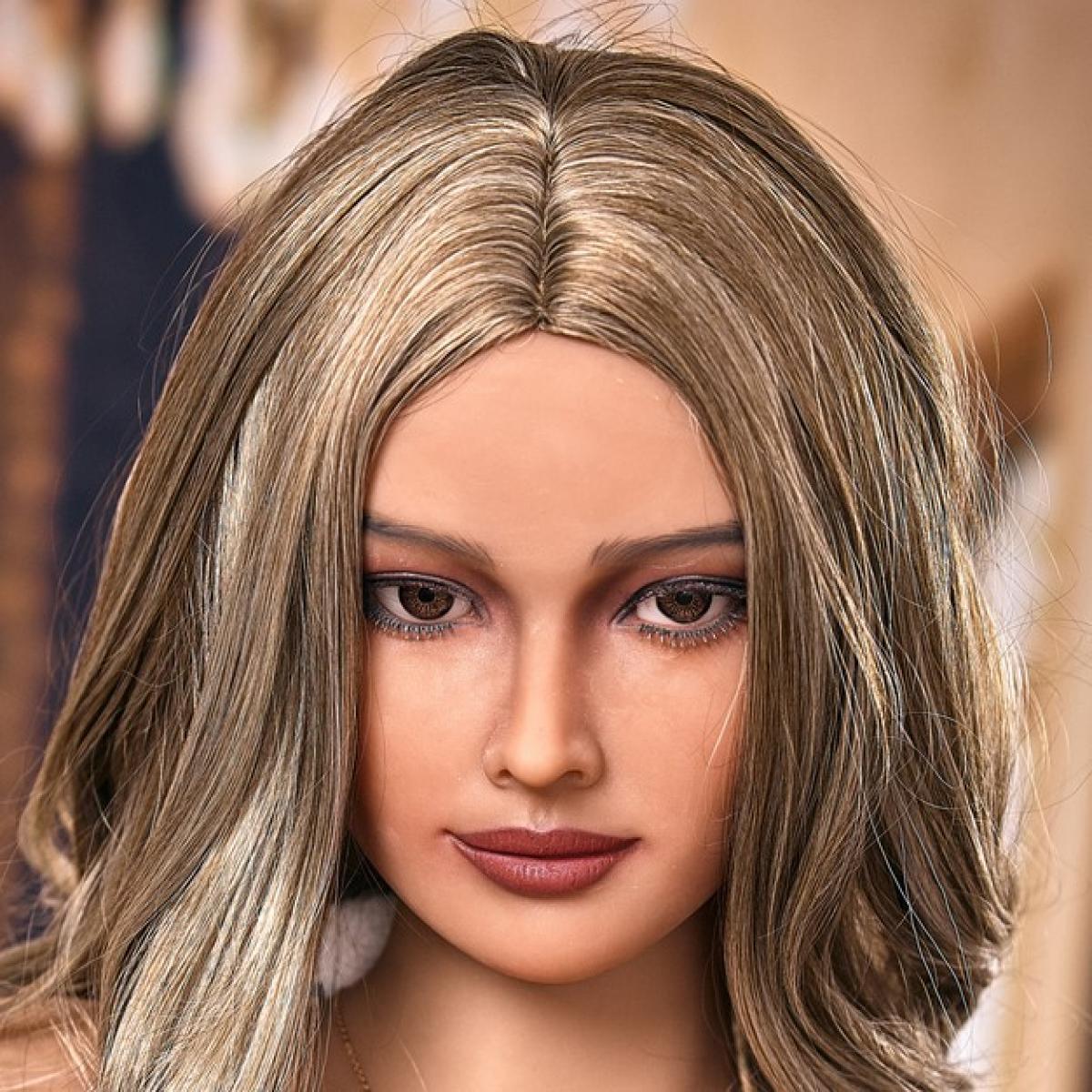 Neodoll Racy Hellen - Sex Doll Head - M16 Compatible - Brown - Lucidtoys
