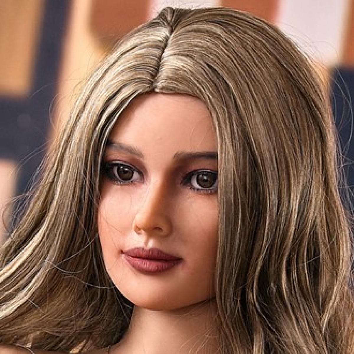 Neodoll Racy Hellen - Sex Doll Head - M16 Compatible - Brown - Lucidtoys
