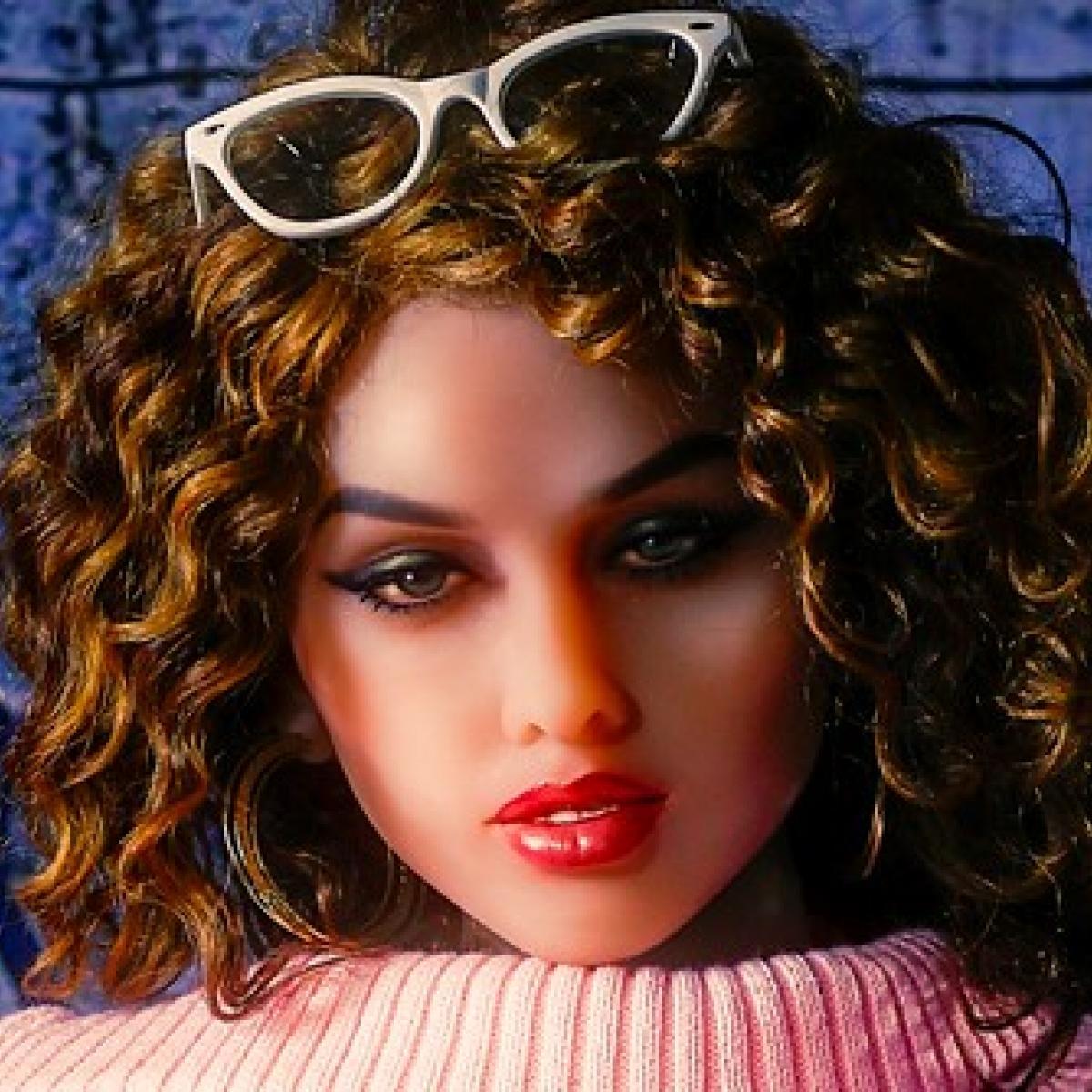 Neodoll Racy Selina - Sex Doll Head - M16 Compatible - Light Brown - Lucidtoys