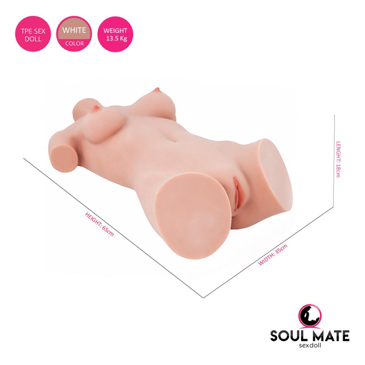 Soulmate Dolls - Callie Head With Sex Doll Torso - White - Lucidtoys