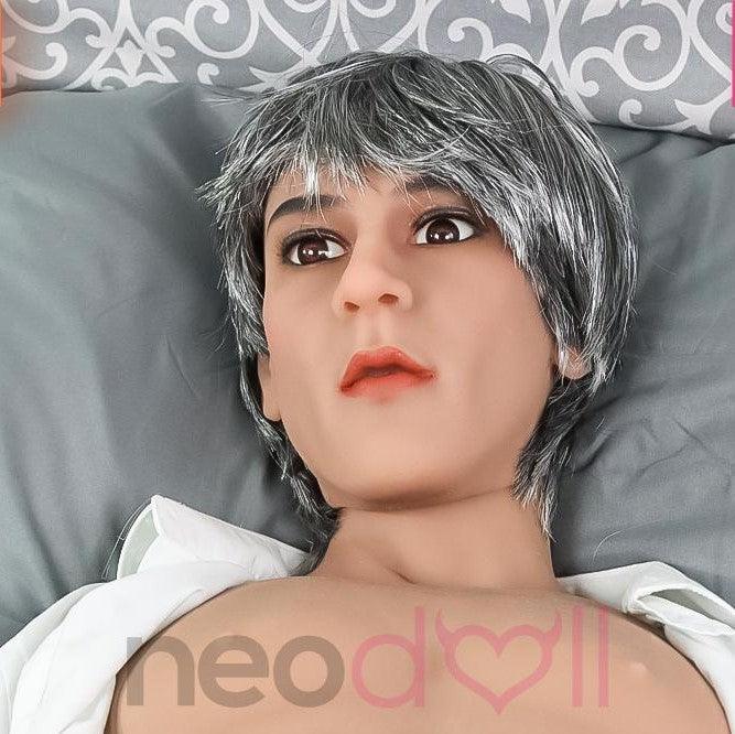 Neodoll Allure - Mick - Male Sex Doll Head - M16 Compatible - Brown - Lucidtoys